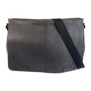 CARTIER Marcello dark brown leather shoulder bag with silver hardware.